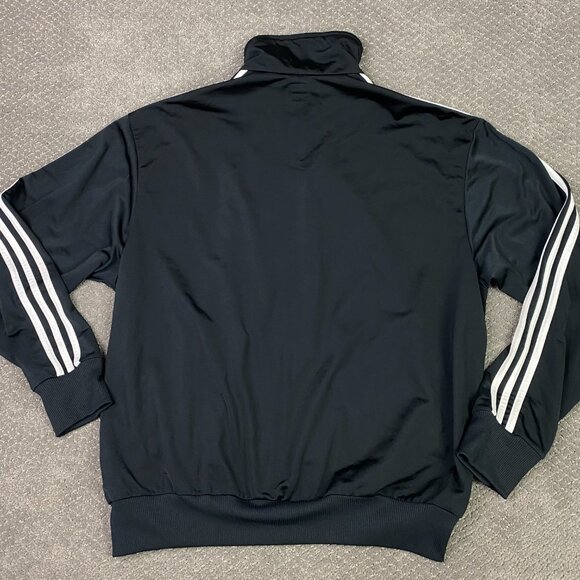 Vintage Y2K 2000s Adidas Track Jacket Men's XL Black 3 Stripes Trefoil Firebird - Picture 6 of 12